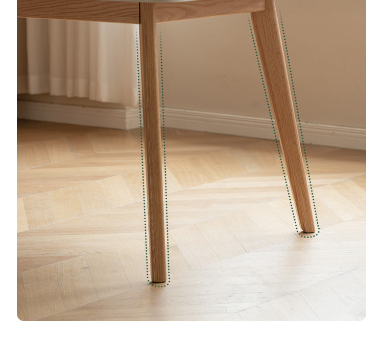 Solid RubberWood, Oak Solid Wood Rock Modern Dining Table
