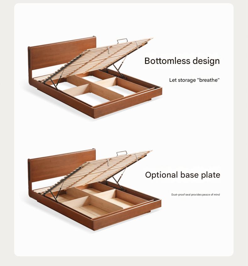 Poplar Solid Wood Box Storage Bed.