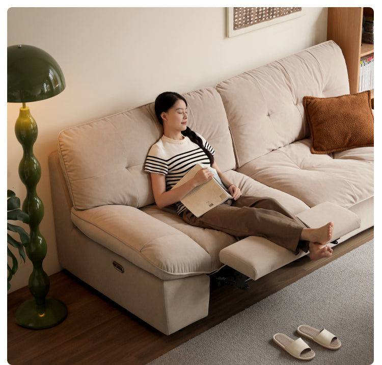 Fabric Sofa Italian Minimalist White Cloud Sofa.