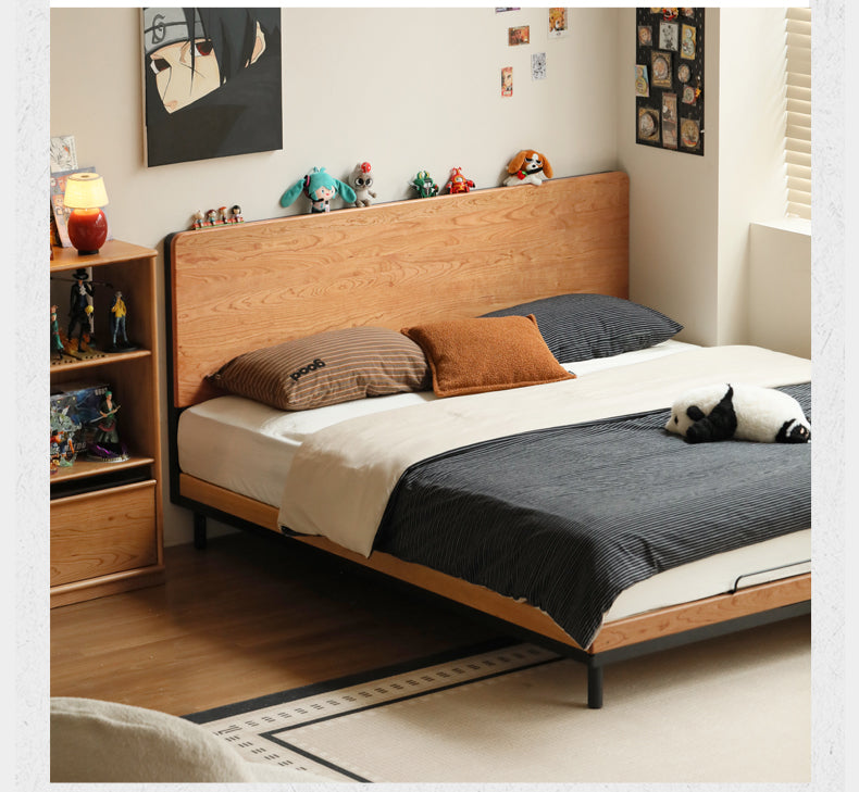 Cherry Solid Wood Bed Medieval Style.