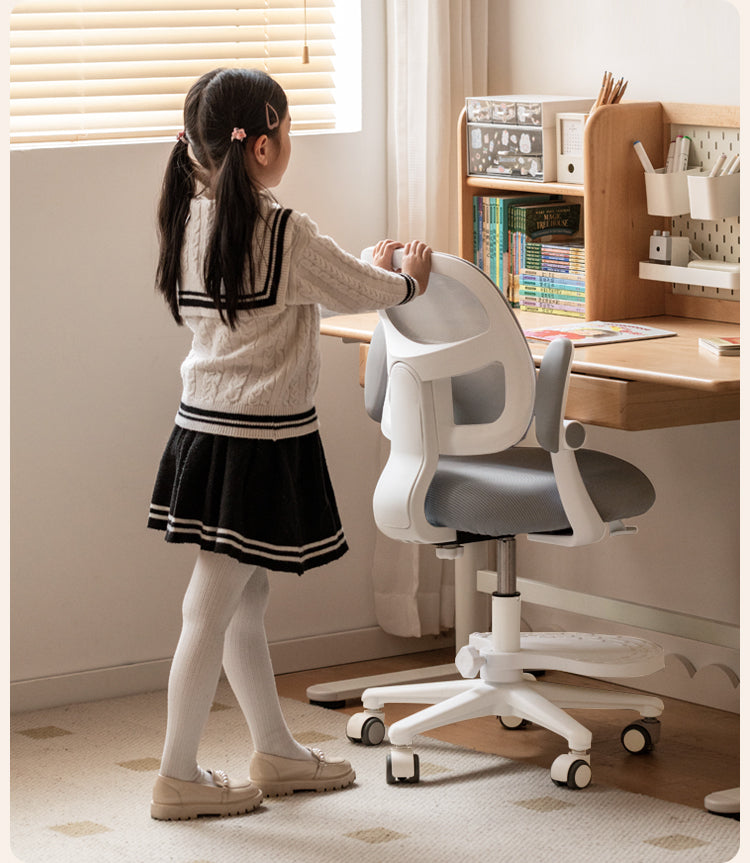 Children's Lifted and Adjusted Chair.