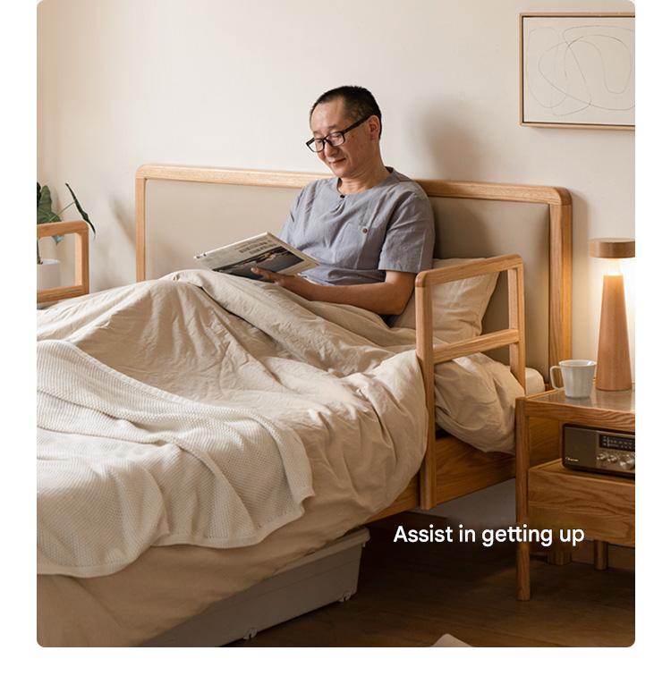 Oak Solid Wood Bed Elderly Bed Suitable For The Elderly High Bed