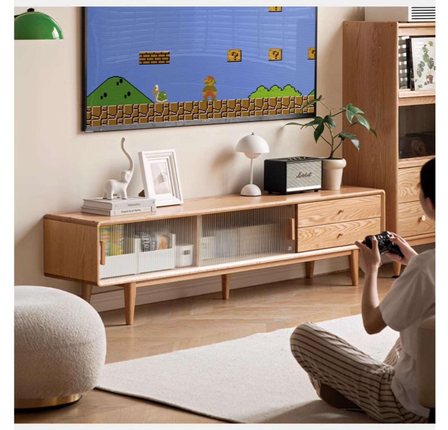 Oak Solid Wood TV Stand
