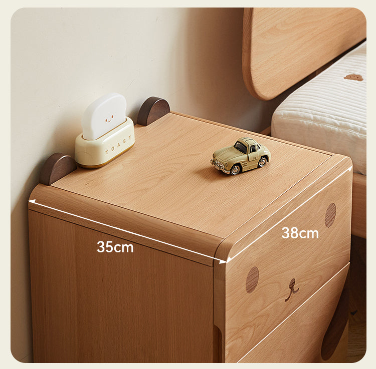 Beech Solid Wood Children's Nightstand