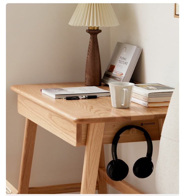 Oak Solid Wood Office Desk, Console Table
