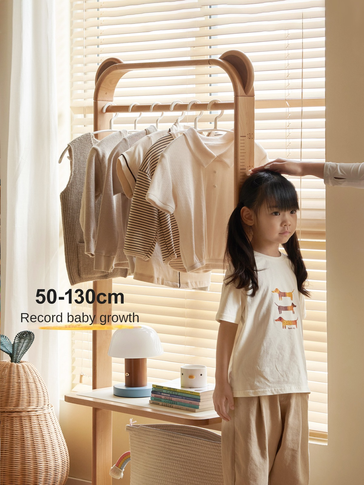 Beech Solid Wood Kids Coat Rack Floor Hanger