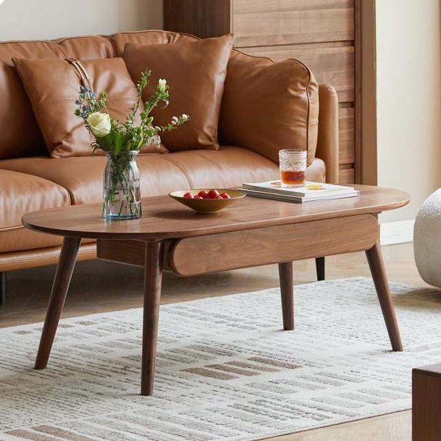 Black Walnut Solid Wood Capsule Coffee Table