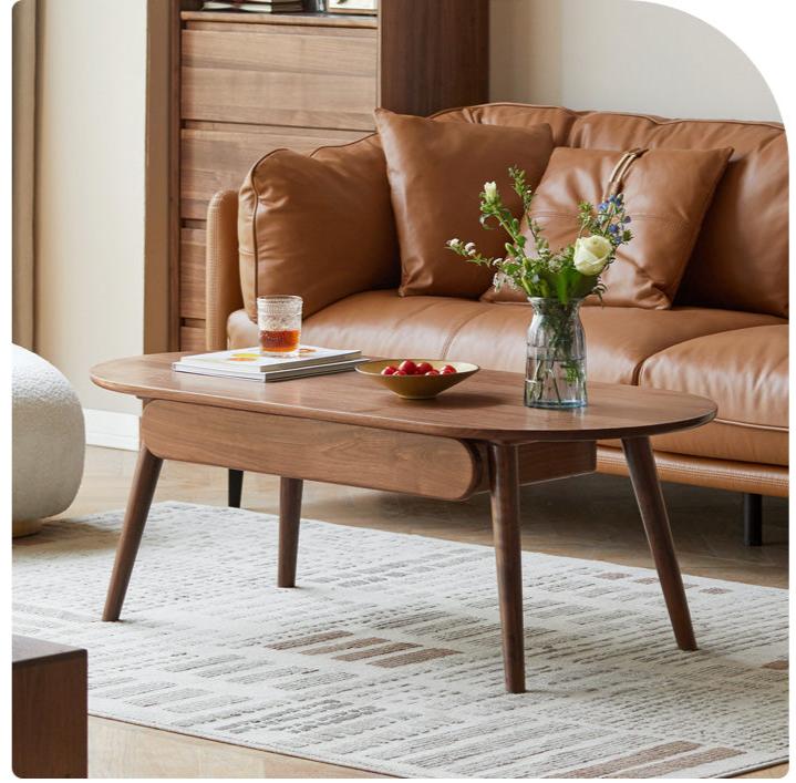 Black Walnut Solid Wood Capsule Coffee Table