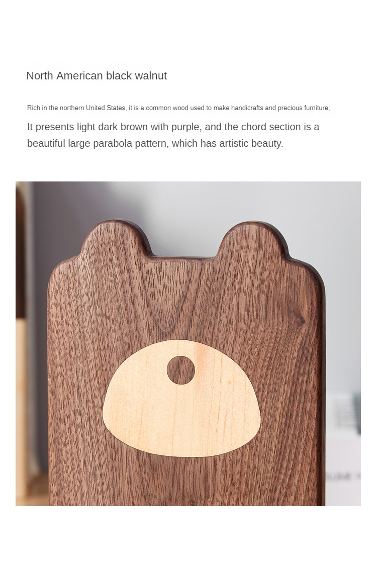 Solid Wood Book Creative Dog Bear Book Clip