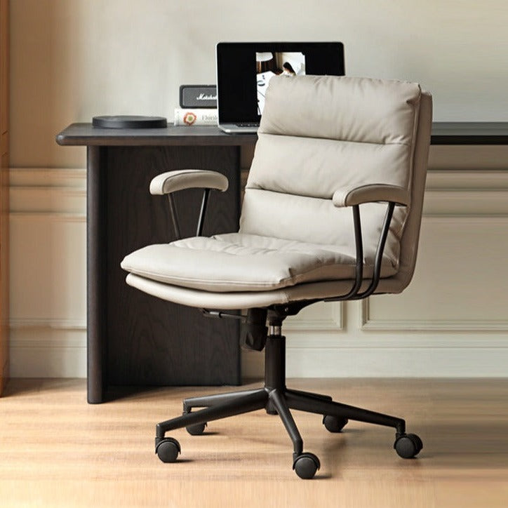 Organic Leather Office Ergonomic Liftable Chair