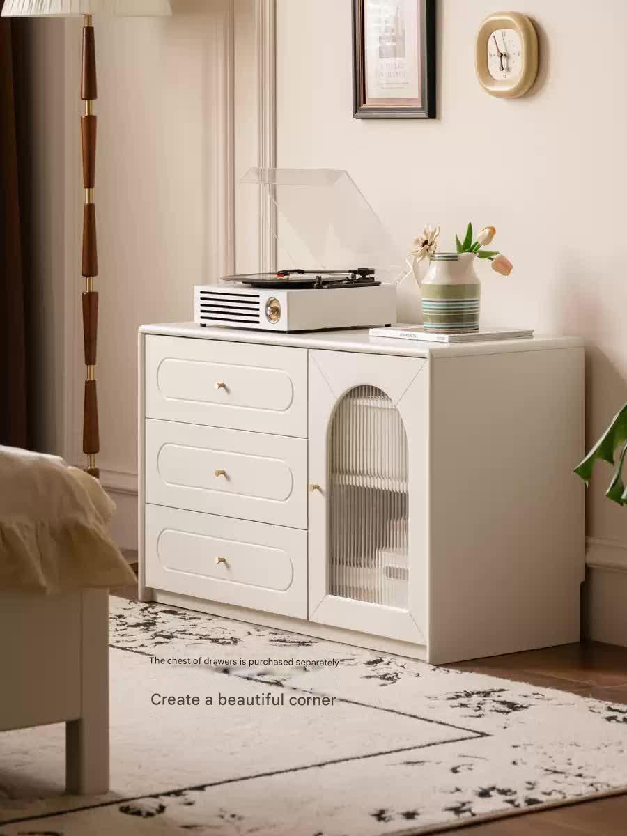 Solid Rubberwood White Cream Style Dressing Table.