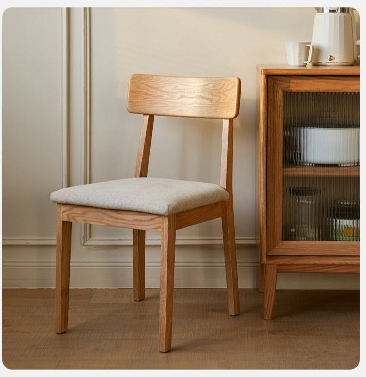 Set 4 pcs Black Walnut, Fang Longyan, Ash, Oak, Solid Rubberwood Dining Chair