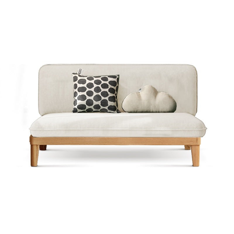 Oak Solid Wood Fabric Sofa.