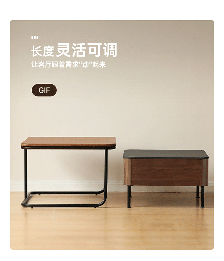 Sandalwood, Oak, Black Walnut Solid Wood Slate Top Coffee Table