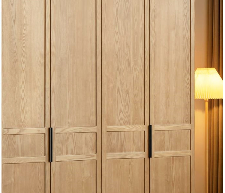 Black Walnut, Ash Solid Wood Wardrobe Modern Simple.