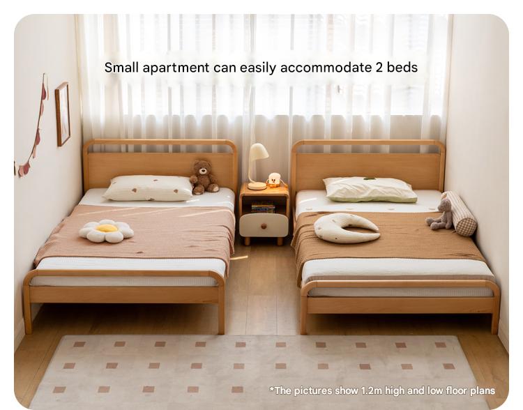Beech solid wood kids bed