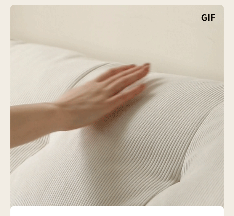 Fabric Sofa Cream Style White Goose Down.
