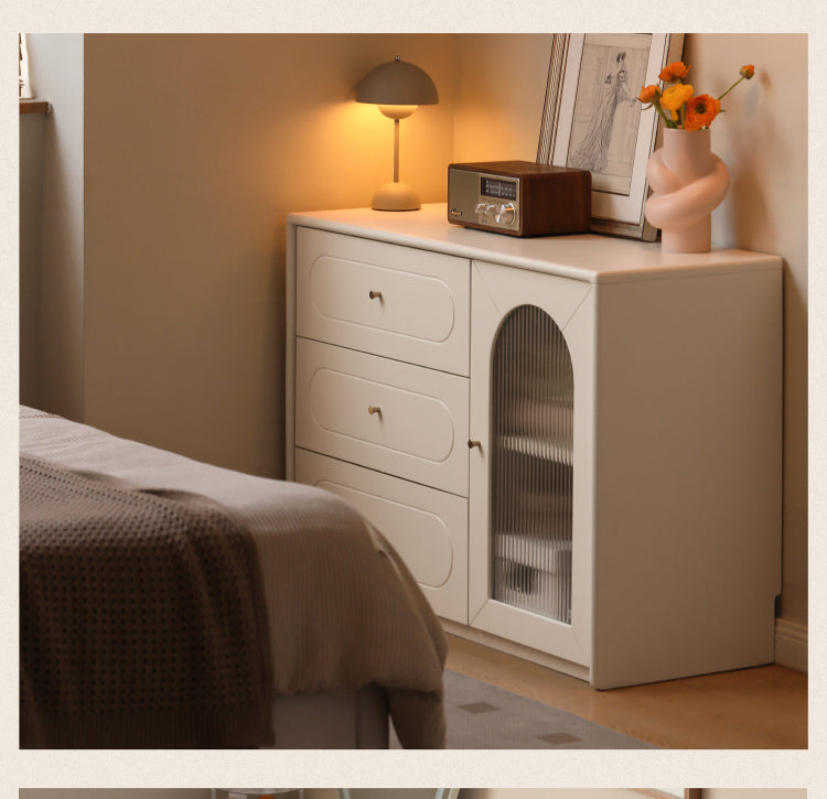 Poplar, Solid Rubberwood French Cream Style Retractable Dressing Table.