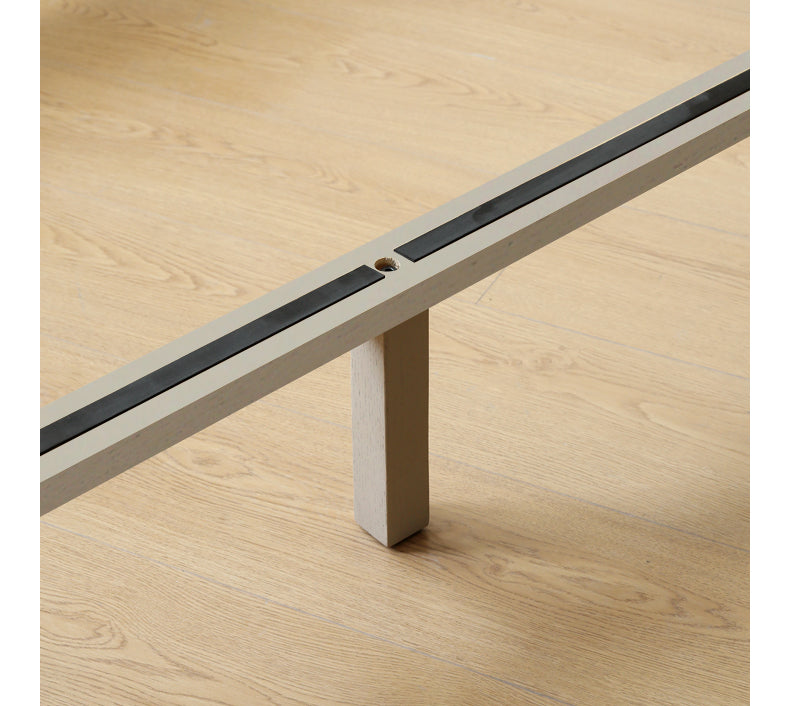 Oak, Poplar Solid Wood Piano Key Bed, Technology Cloth