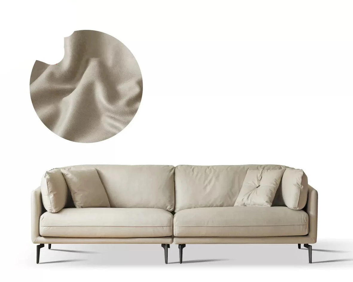 First layer cowhide art sofa ,Tech Fabric sofa Italian style+