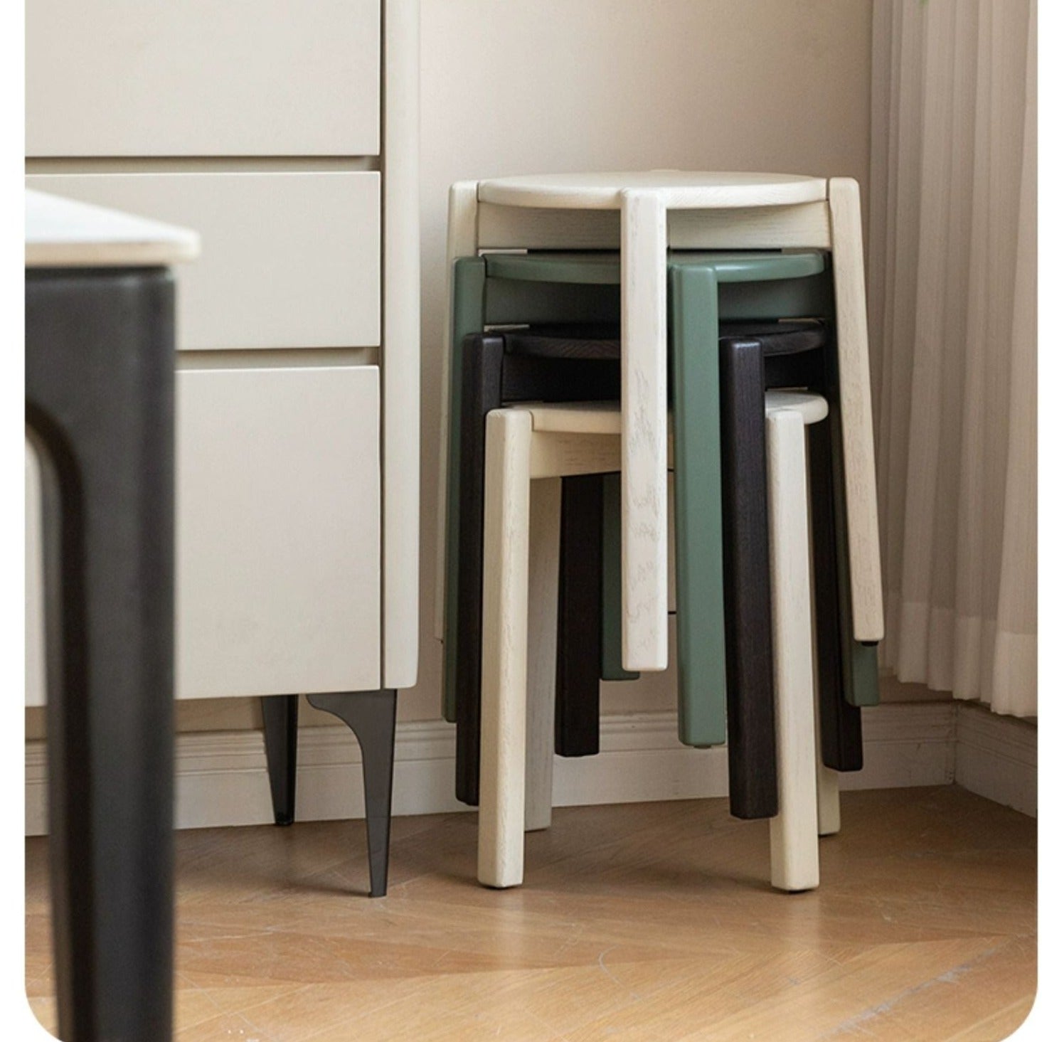 Oak Solid Wood Stacking Stool