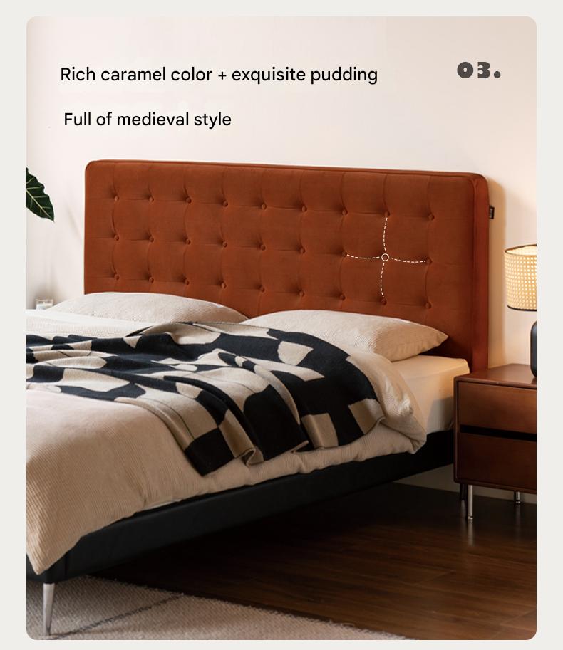 Fabric Flannel Soft Bed Bauhaus Style