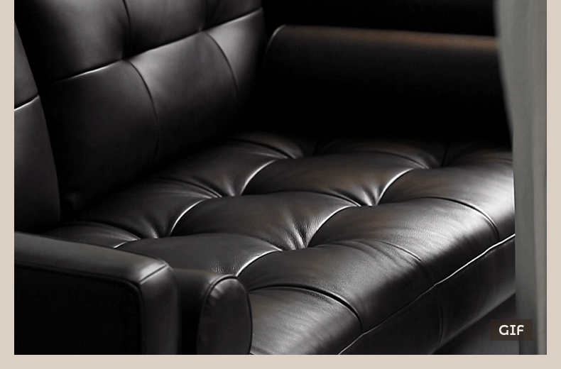 Genuine Top-Grain Leather Sofa Italian Style