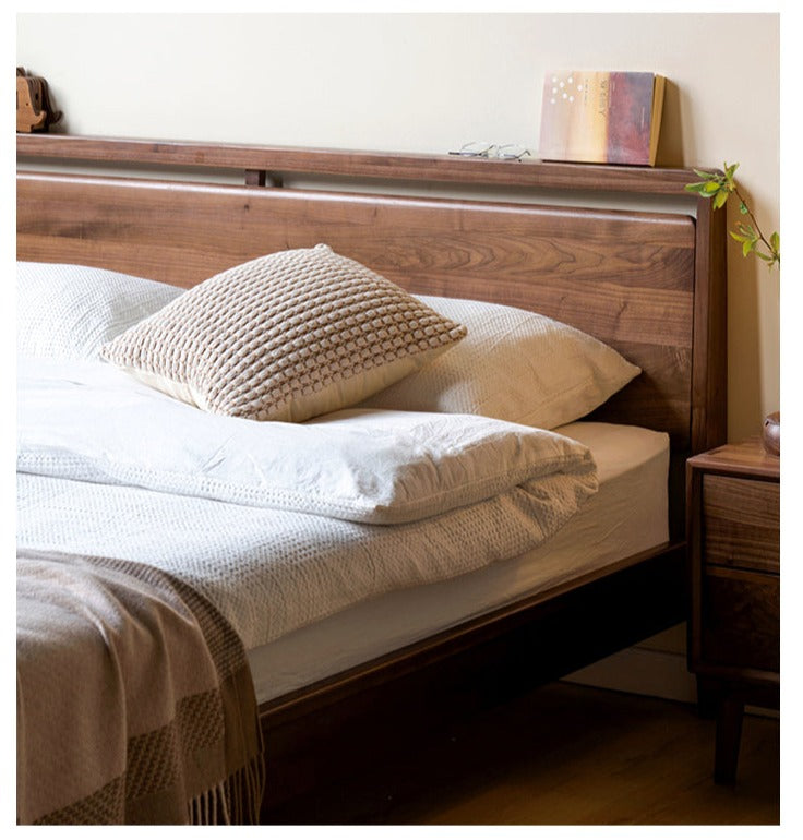 Black Walnut Solid Wood Bed