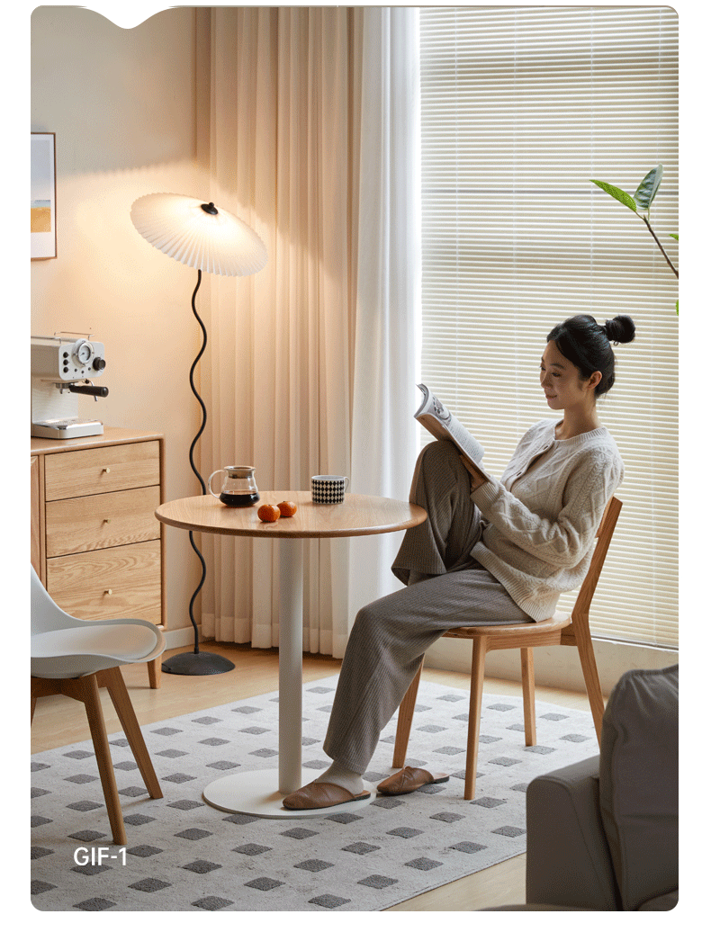 Oak Solid Wood Lifting Side Table