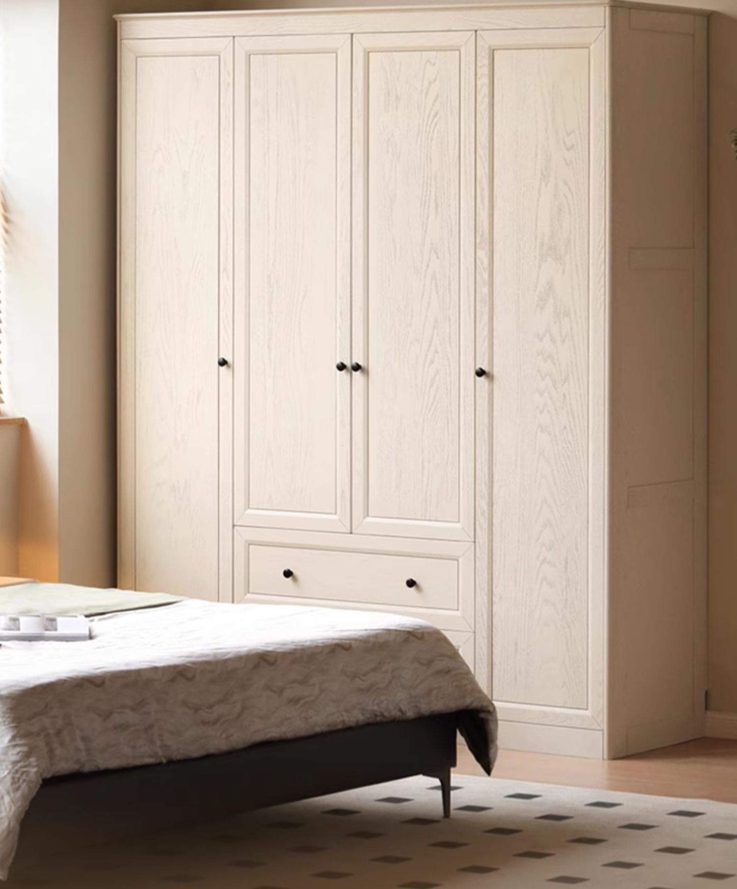 Oak Solid Wood American Style Wardrobe.