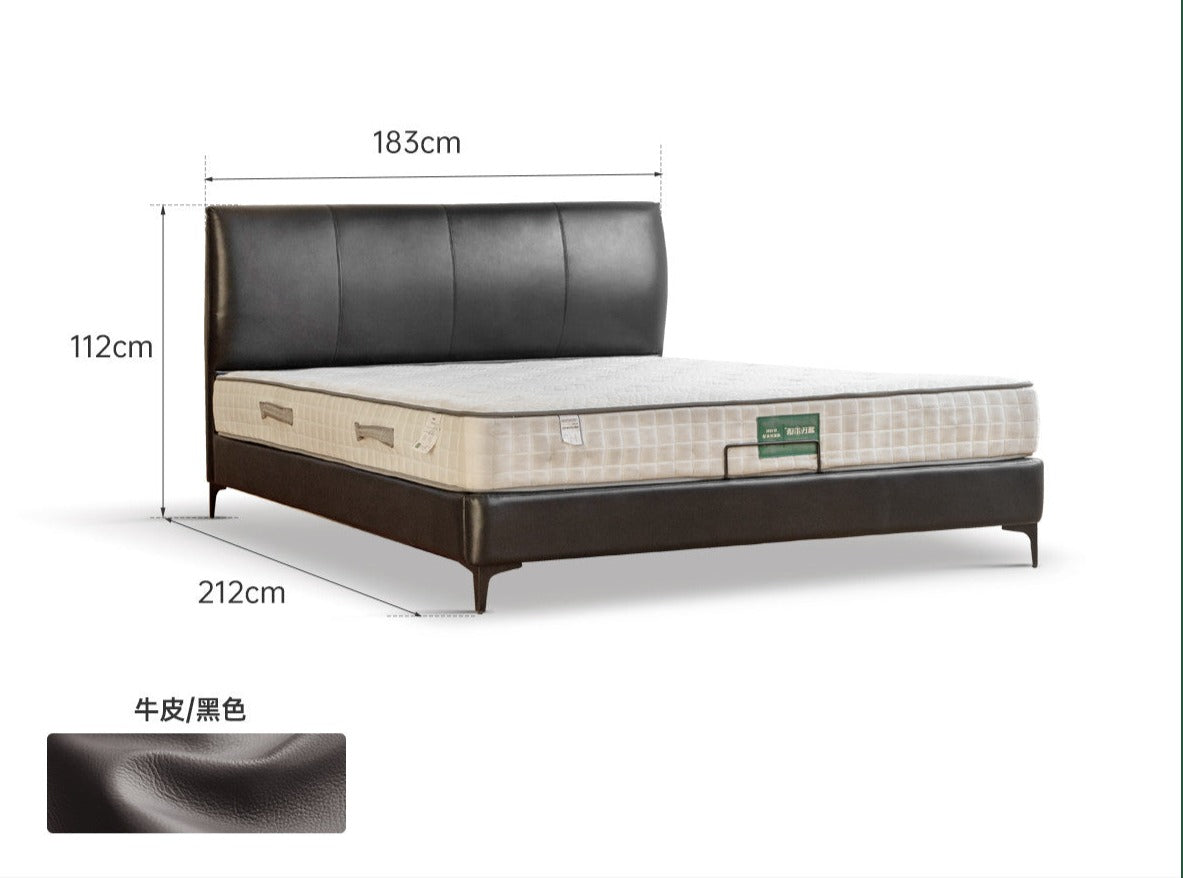 Leather Curved Design Bed