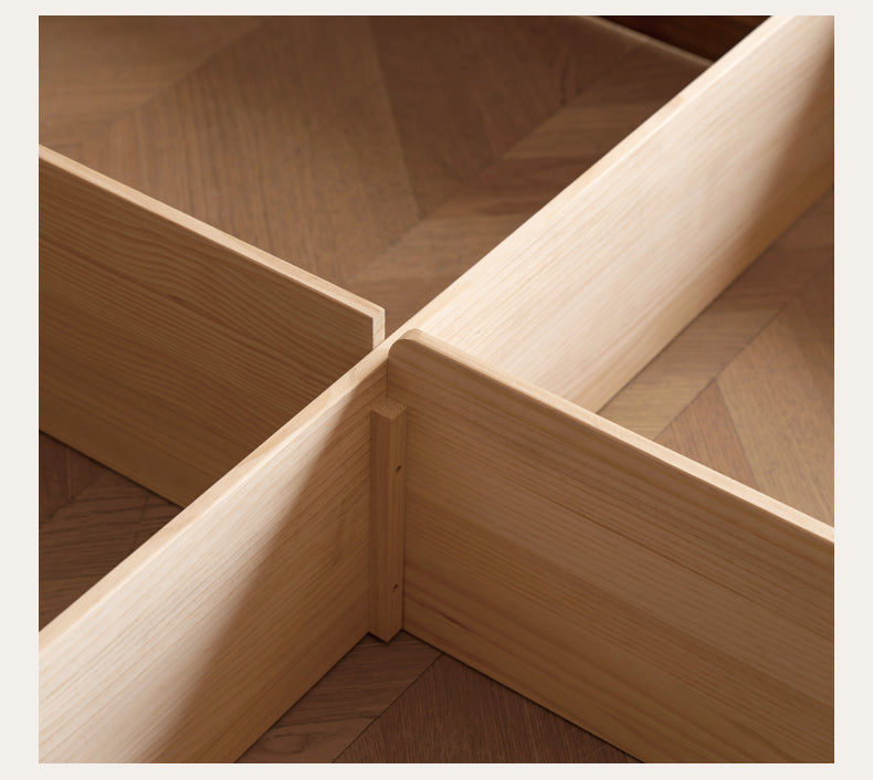 Black Walnut, Oak Solid Wood Bed Box Modern