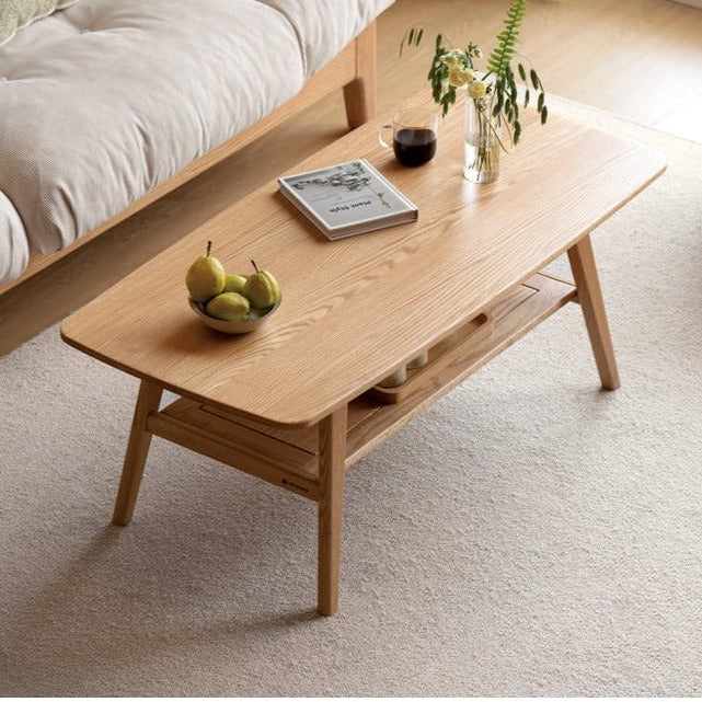 Oak Solid Wood Modern Coffee Table