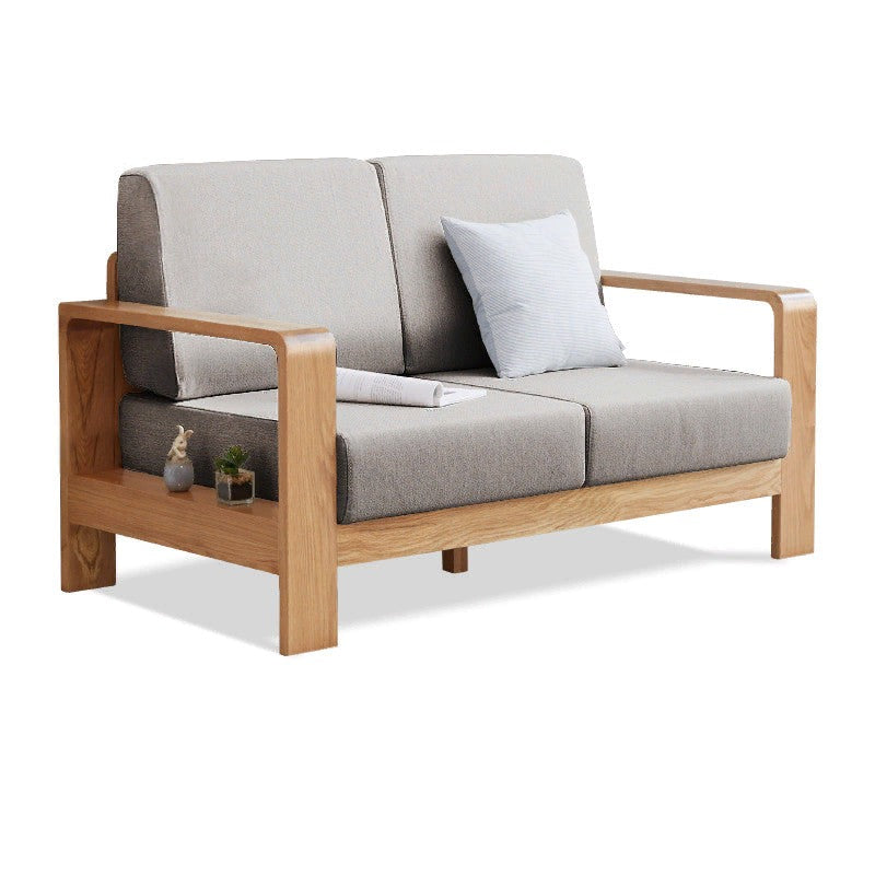 Oak, Poplar, Rubberwood, Beech Solid Wood Modern Fabric Sofa.