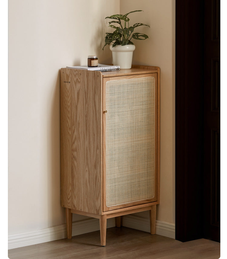 Oak, Black Walnut, Beech Solid Wood Shoe Cabinet