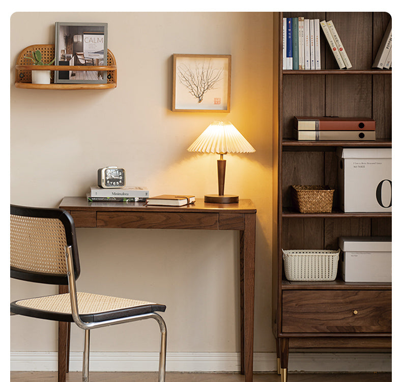 Solid Rubberwood, Oak Solid Wood Small Desk