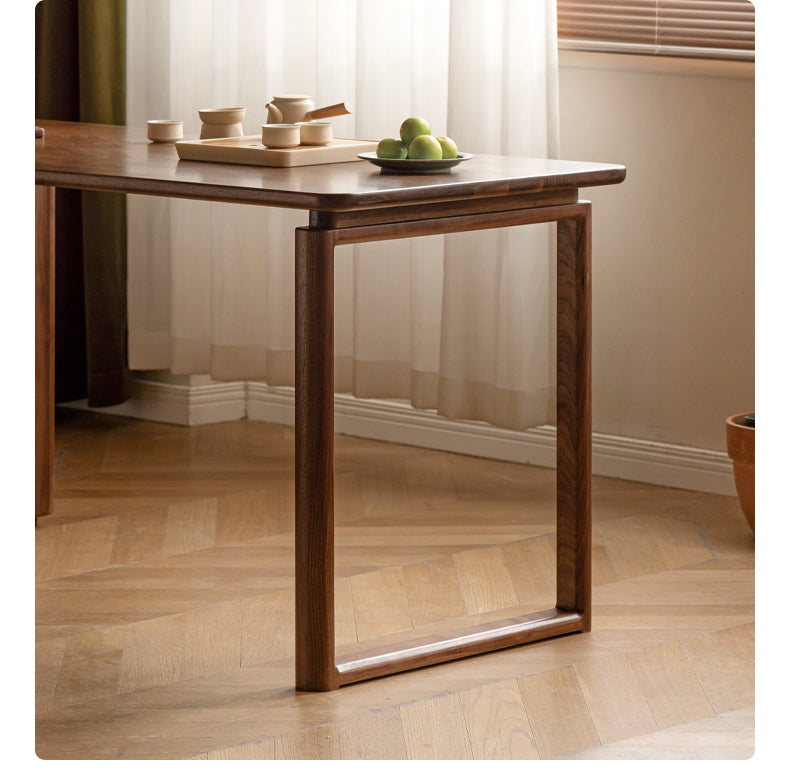 Black Walnut Solid Wood Desk Cabinet Integrated Work Table