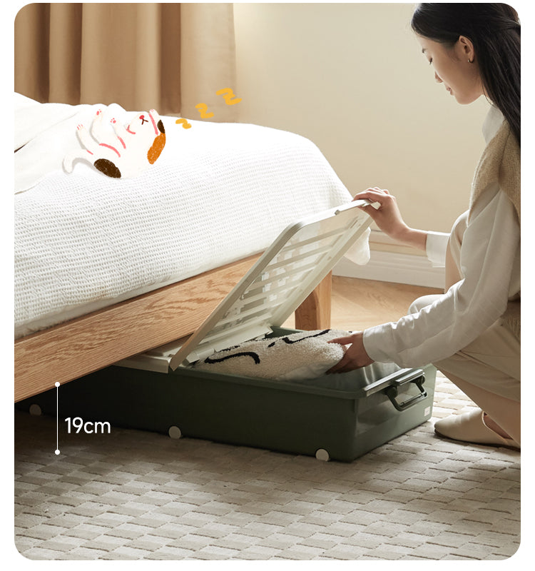 Oak Solid Wood,Rubber Wood Bed Modern Nordic