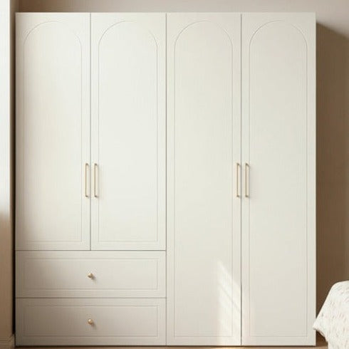 Pine Solid Wood Wardrobe French Cream Style.