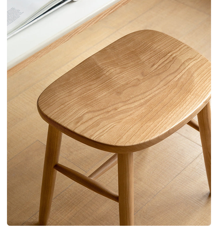 Ash, Oak, Cherry, Black Walnut, Beech Solid Wood Makeup Stool