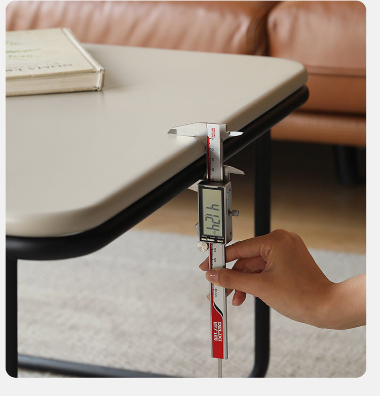 Poplar Solid Wood Modern Light Luxury Rock Board Coffee Table