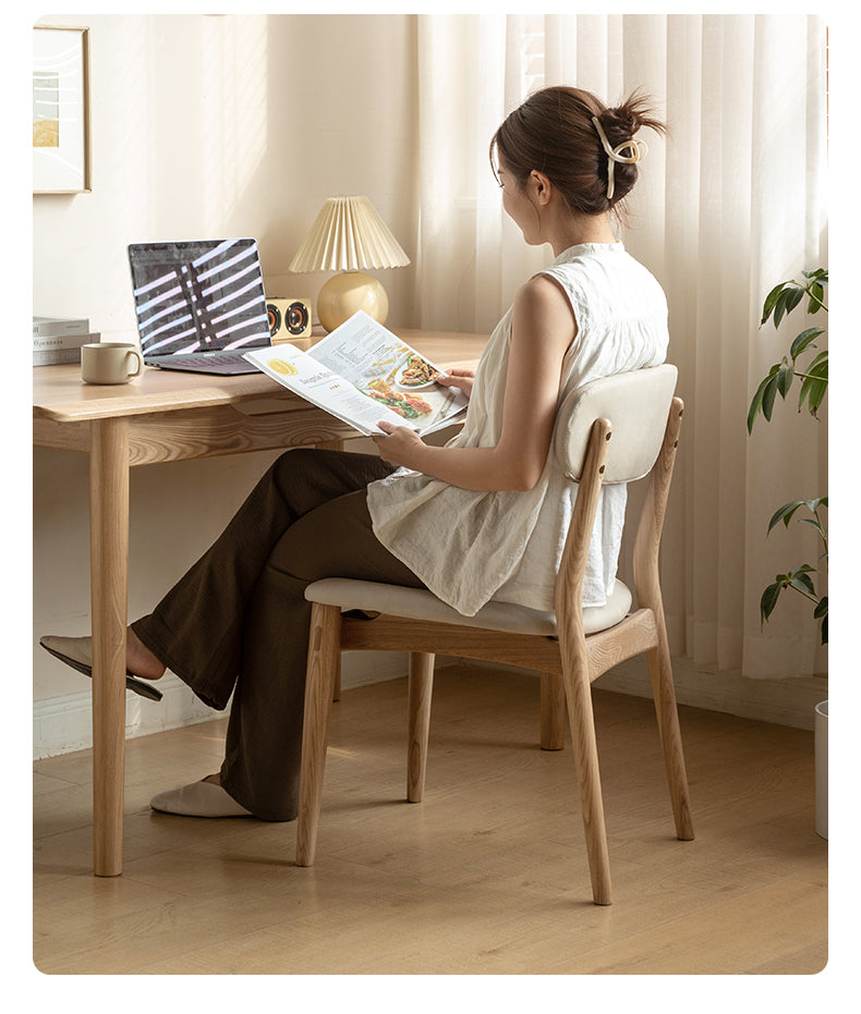 Ash Solid Wood Modern Simple Dining Chairs 4 pcs