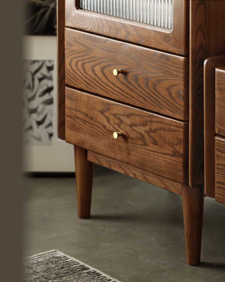 Ash Solid Wood Narrow Side Cabinet