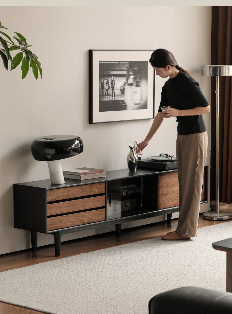 Oak Solid Wood Ancient Style Wood TV Stand