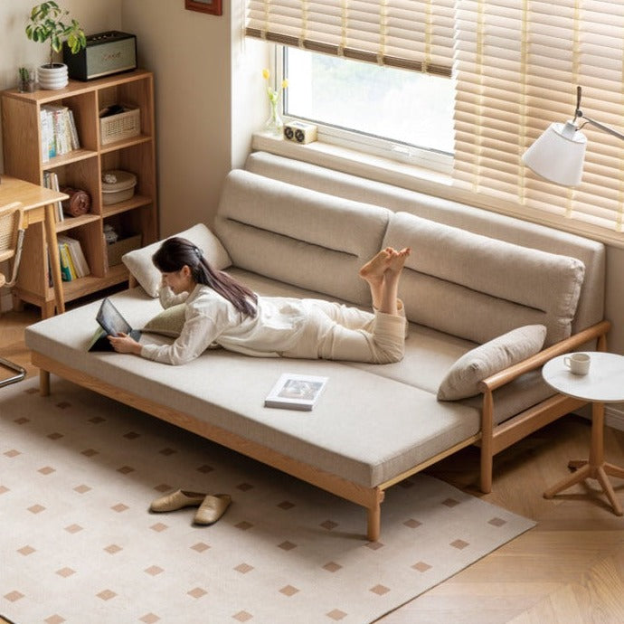 Oak Solid Wood Bed Sleepers Sofa