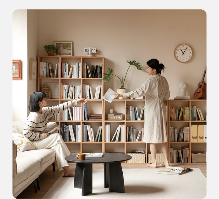 Beech, Oak Solid Wood Bookshelf Bookcase Free Combination