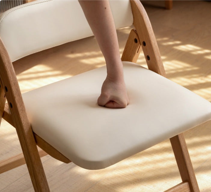 Solid Rubberwood, Oak Solid Wood Organic Leisure Folding Chair