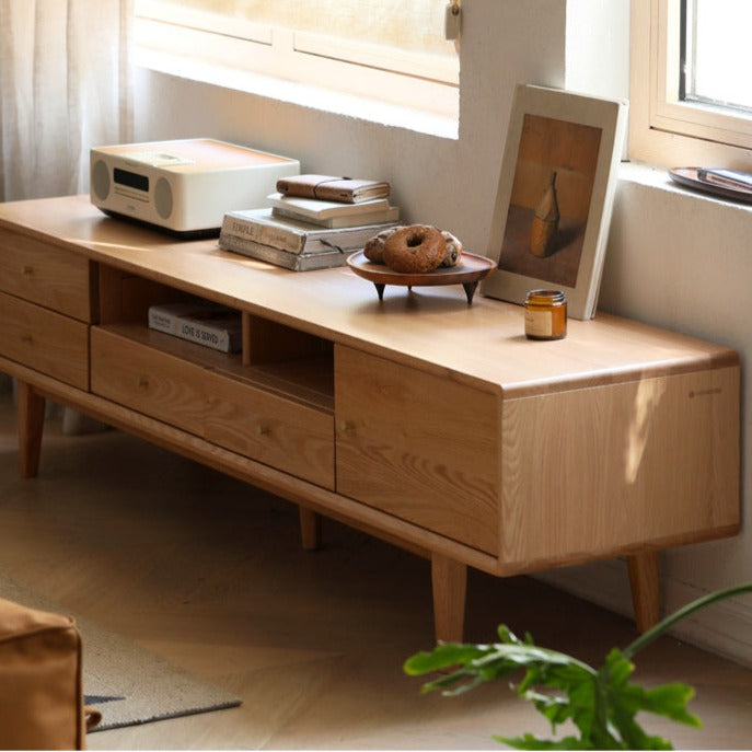 Oak Solid Wood TV Stand.