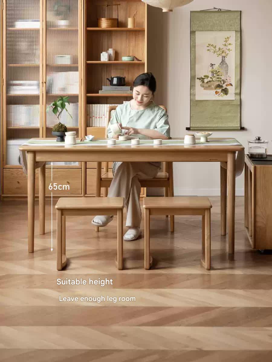 Ash Solid Wood Modern Dual-Purpose Tea Table.