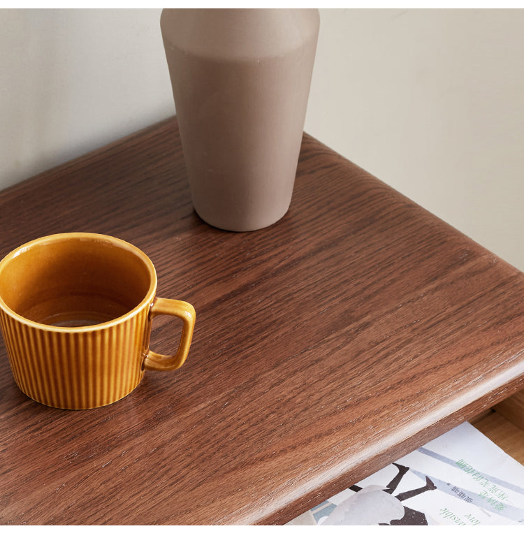 Black Walnut, Solid Rubberwood, Oak Solid Wood Side Table